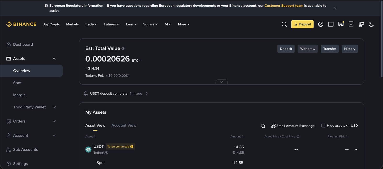 Vaata USDT üle rahakotis