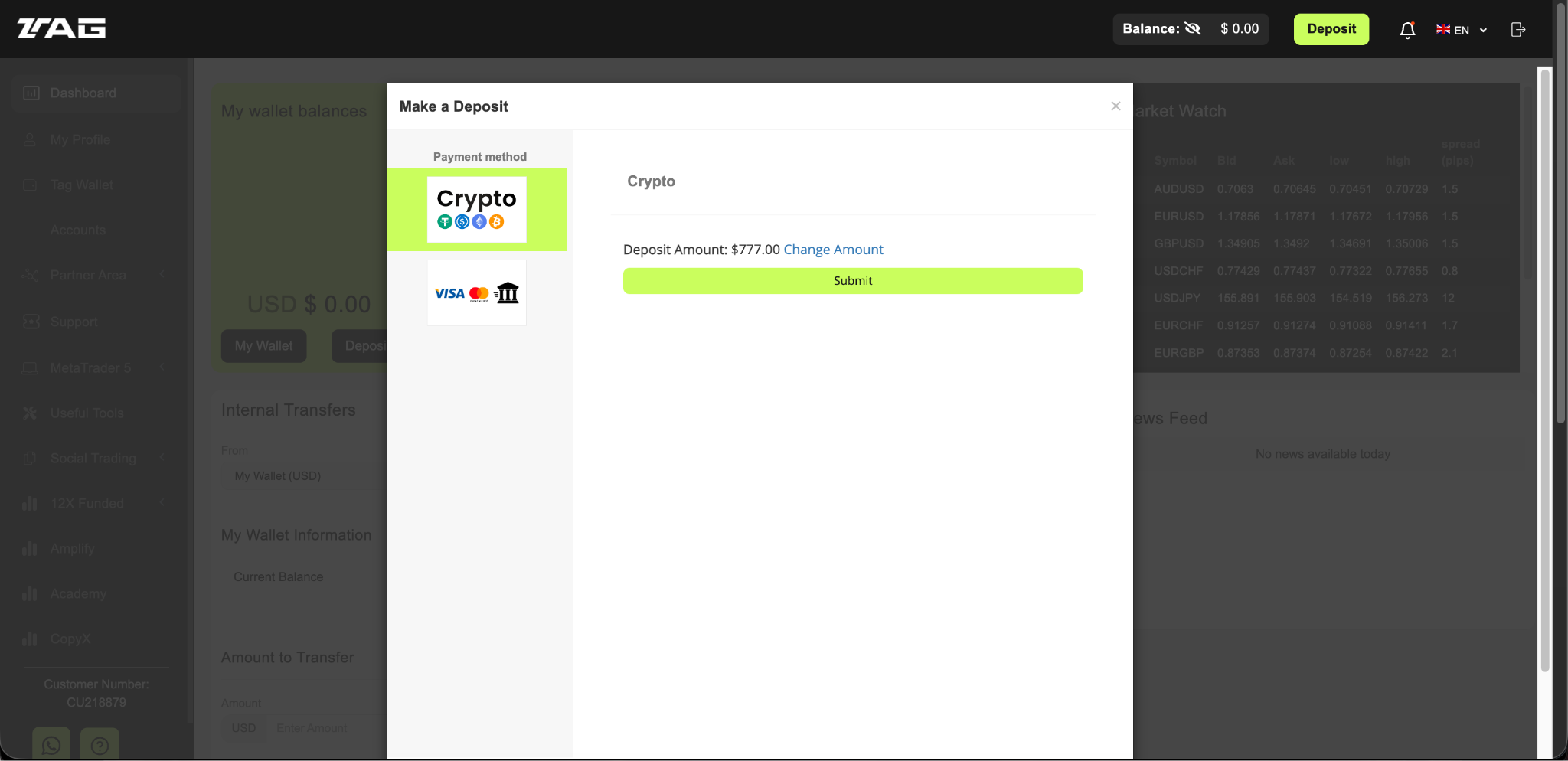 Crypto submit