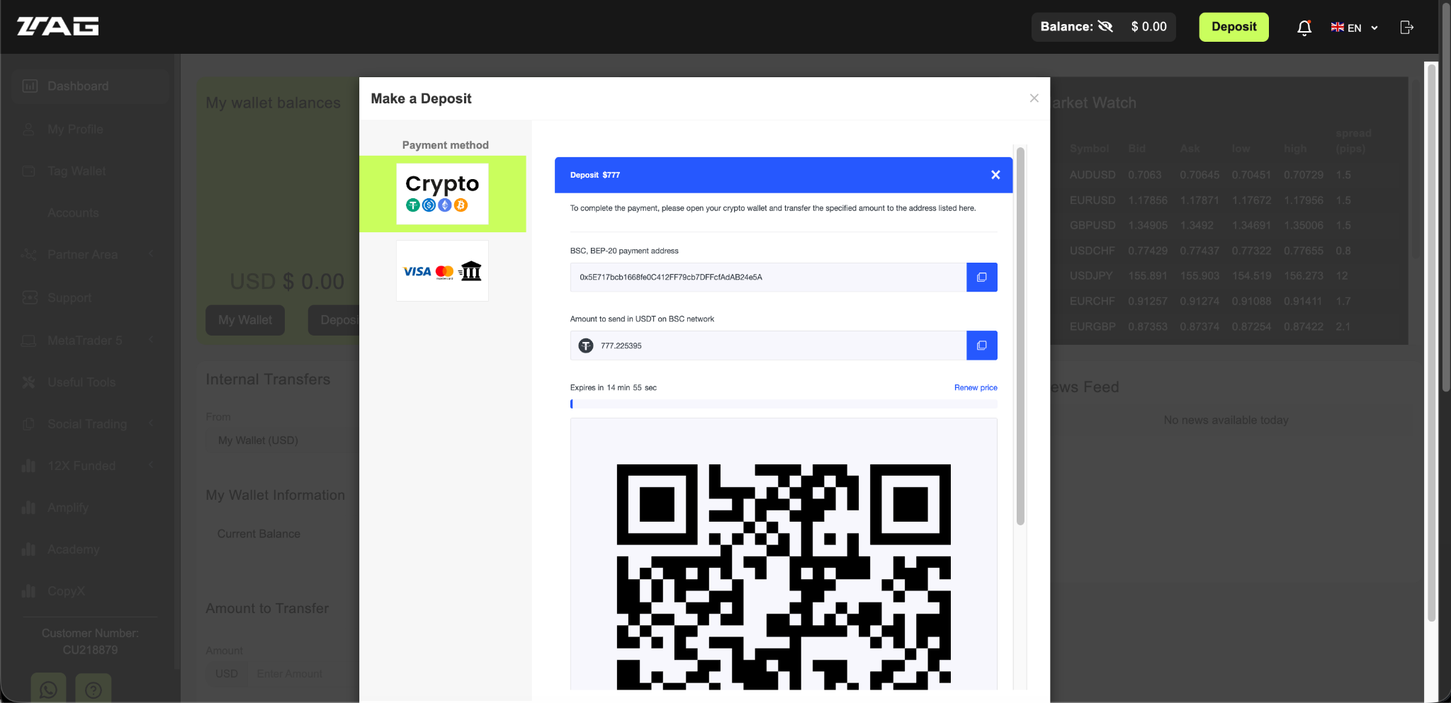 QR-kood ja makseaadress