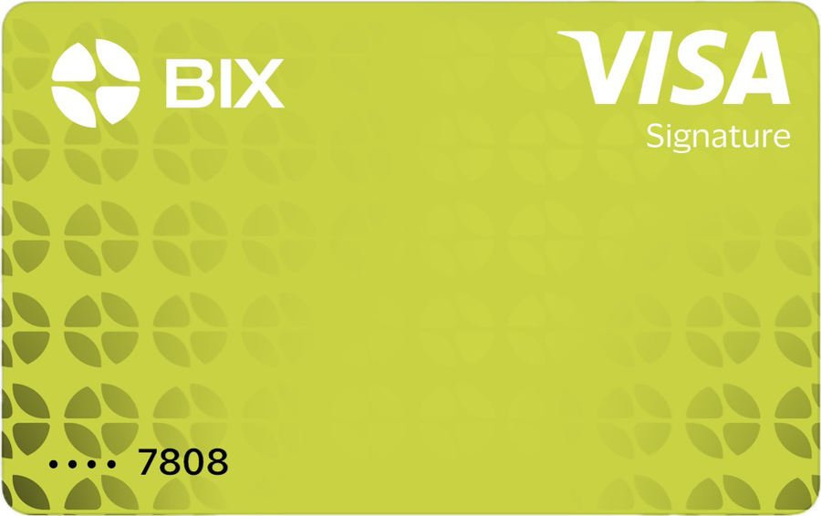 BIX virtuaalne VISA Signature kaart
