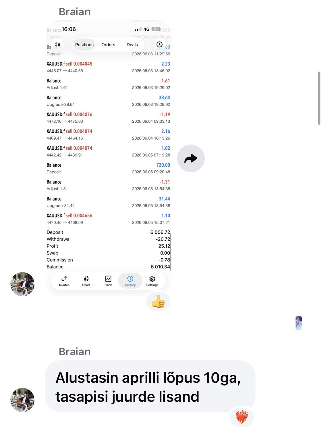Kliendi tulemus