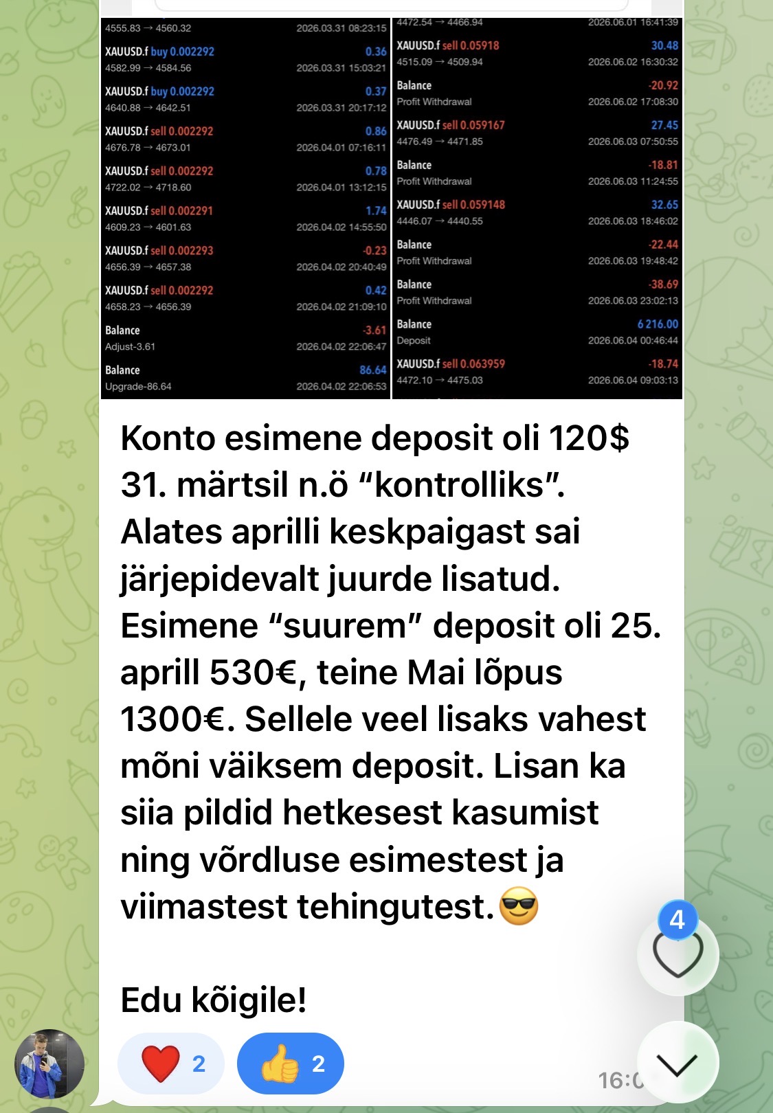 Kliendi tulemus